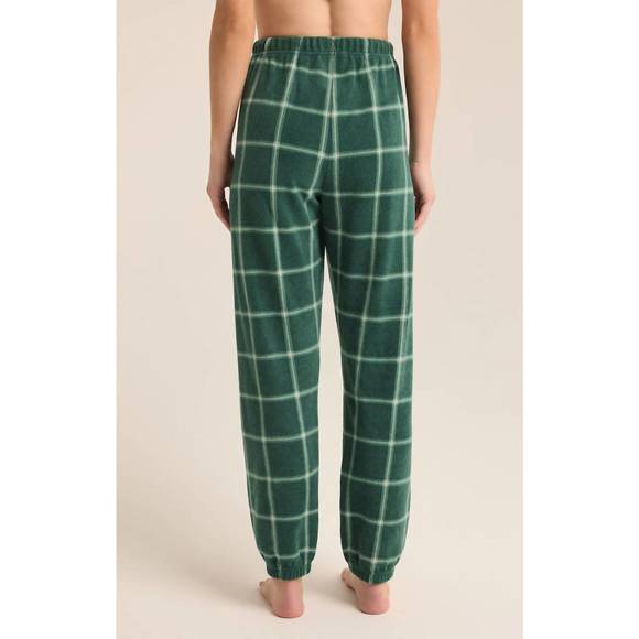 NEW Z SUPPLY plaid jogger pants in noble fir - Picture 2 of 7